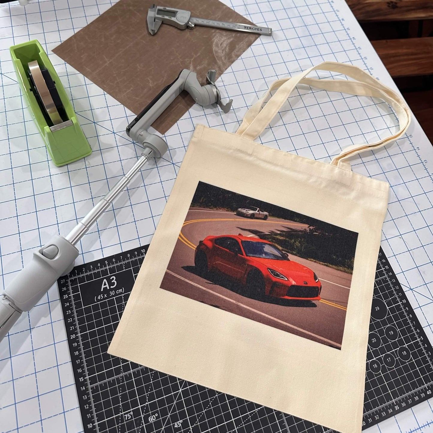 Custom Sublimation Tote Bag 13" x 15" for Your Design, Printed to Order