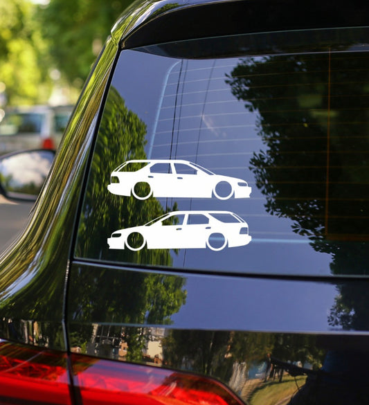 2x Lowered Wagon Car Silhouette Stickers for Honda Accord Wagon CE1 USDM 1994-97