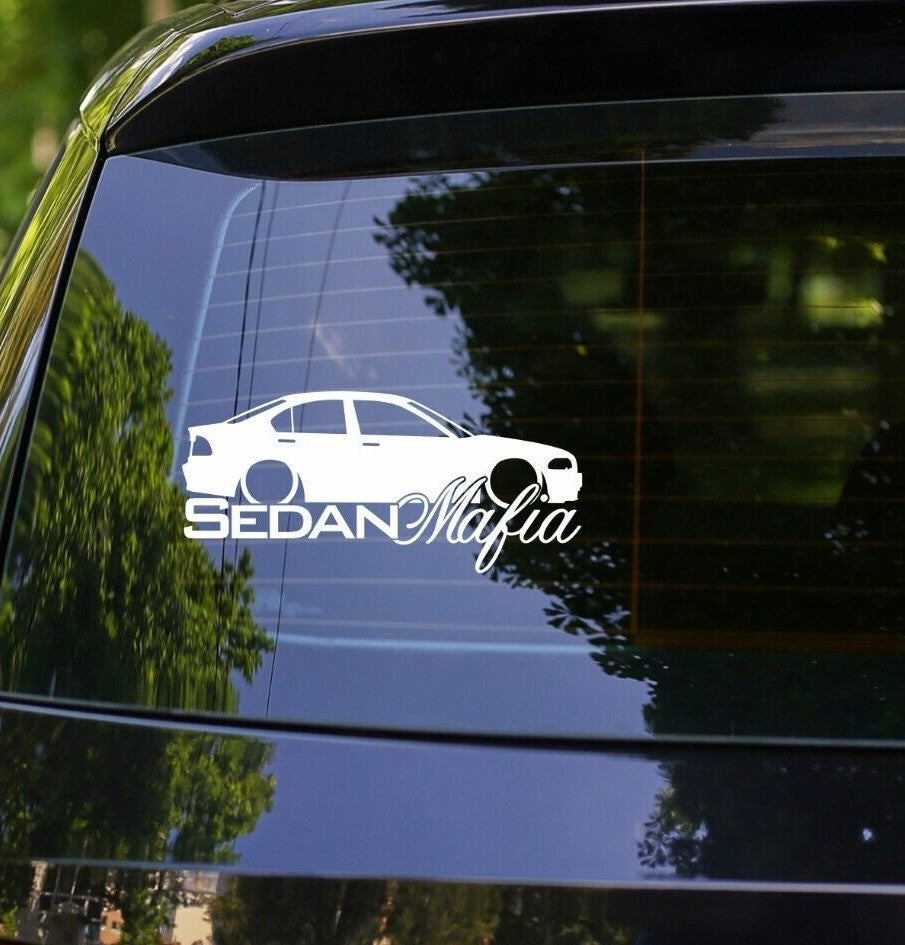 Lowered SEDAN MAFIA Decal Sticker for BMW E46 3-series 1999-02 320d 330d 328i