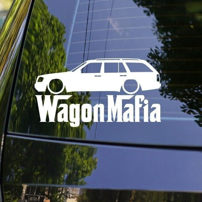 Wagon Mafia Lowered Car Decal Sticker for Mercedes W124 E-Class Station Wagon