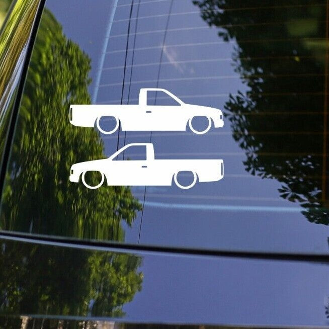 2X Lowered Car JDM Stickers for Nissan Hardbody Single Cab Pickup D21