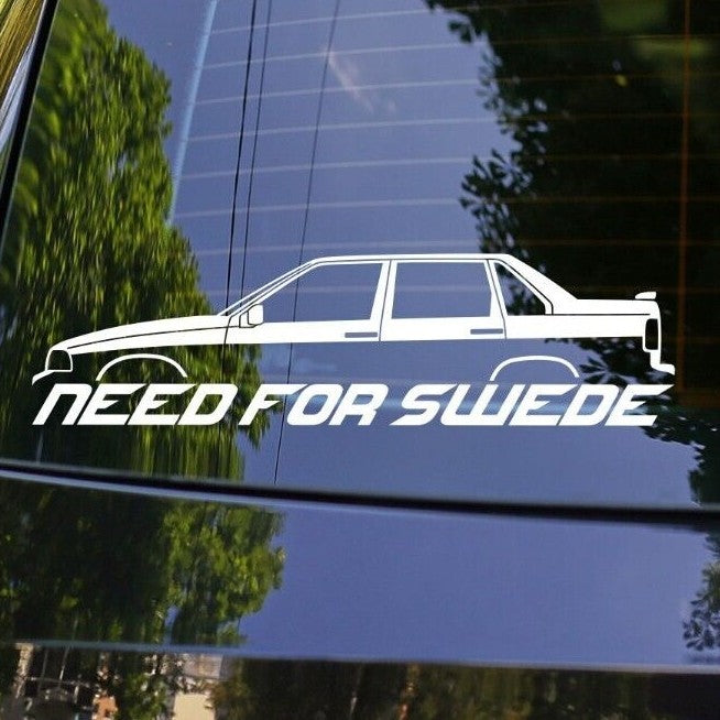 NEED FOR SWEDE Sticker for Volvo S70 1996-2000 T5 with Spoiler
