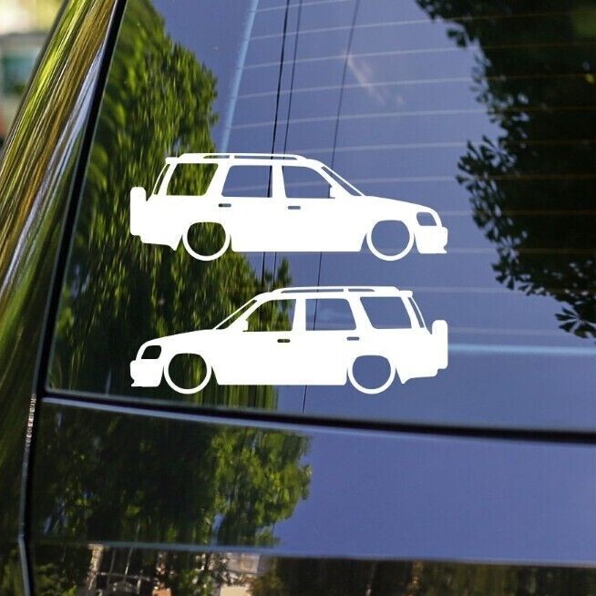 2x Lowered Car Silhouette Decal Stickers for Honda CRV 1st gen (RD1-RD3) 95-01