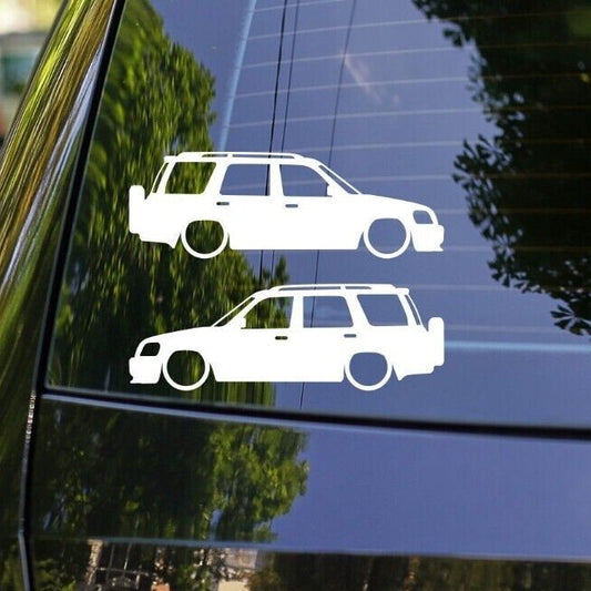 2x Lowered Car Silhouette Decal Stickers for Honda CRV 1st gen (RD1-RD3) 95-01