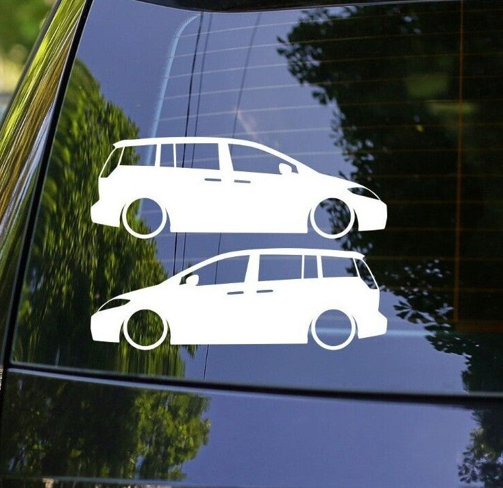 2x Lowered Car Stickers for Mazda 5 Premacy 2nd gen CR 2004-2010