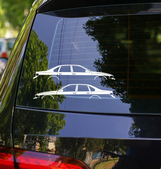 2x Car Silhouette Decal Stickers for Chevrolet Impala SS 7th Gen 1994-1996