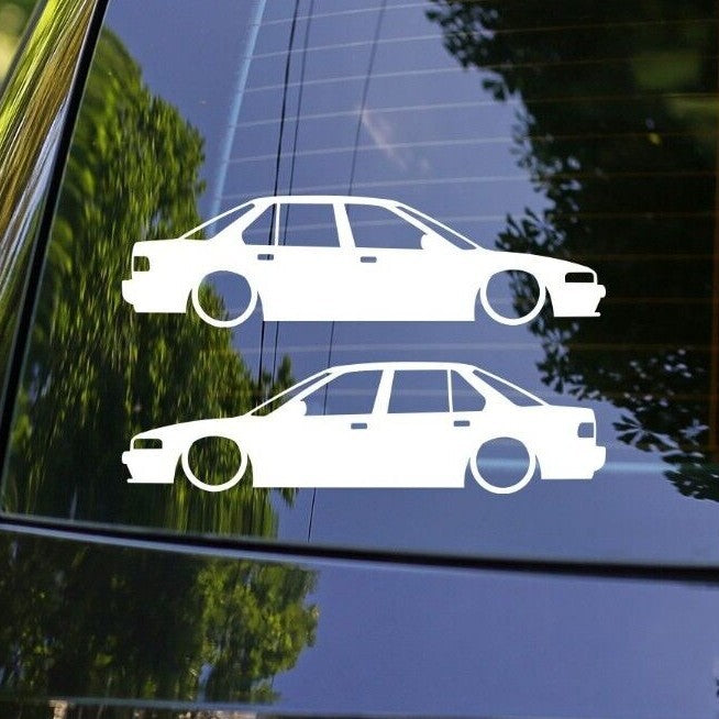 2x Lowered Classic Car JDM Decal Stickers For Honda Accord Sedan CB7 CB