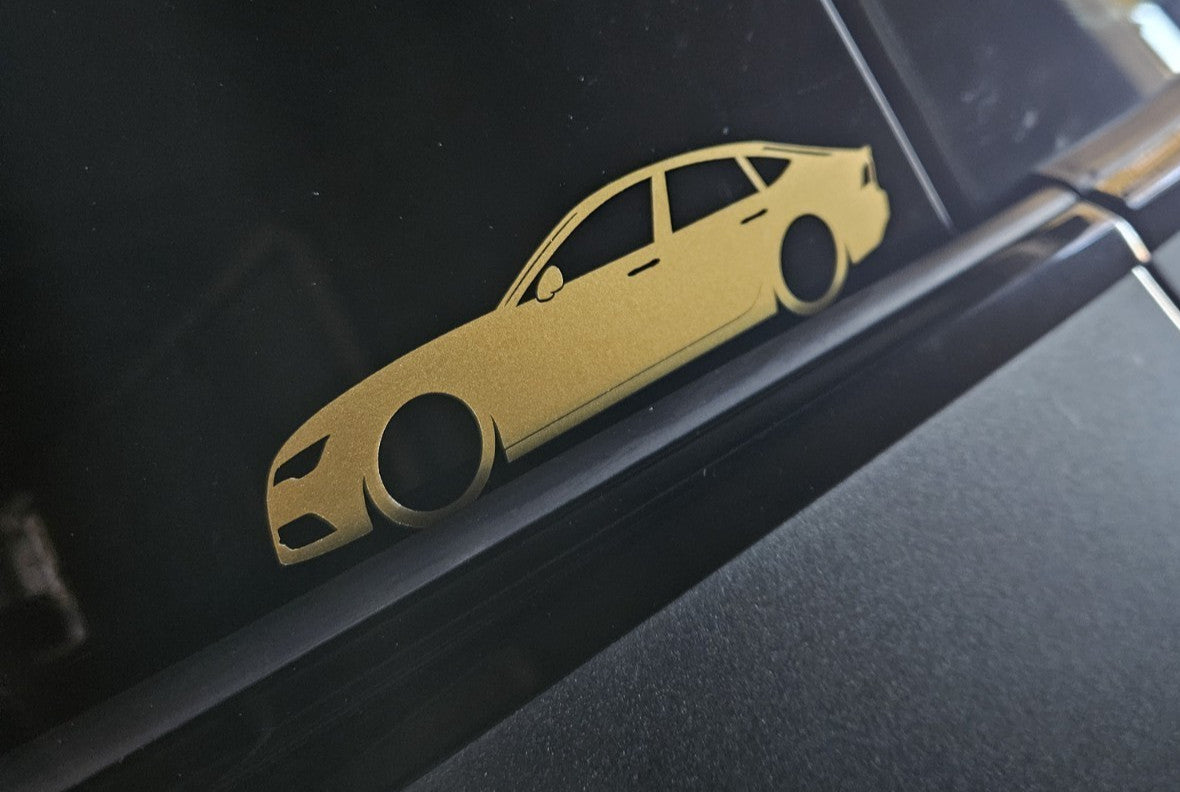 2x Lowered Car Silhouette Decal Stickers for Audi A7 Sportback 2015-2018