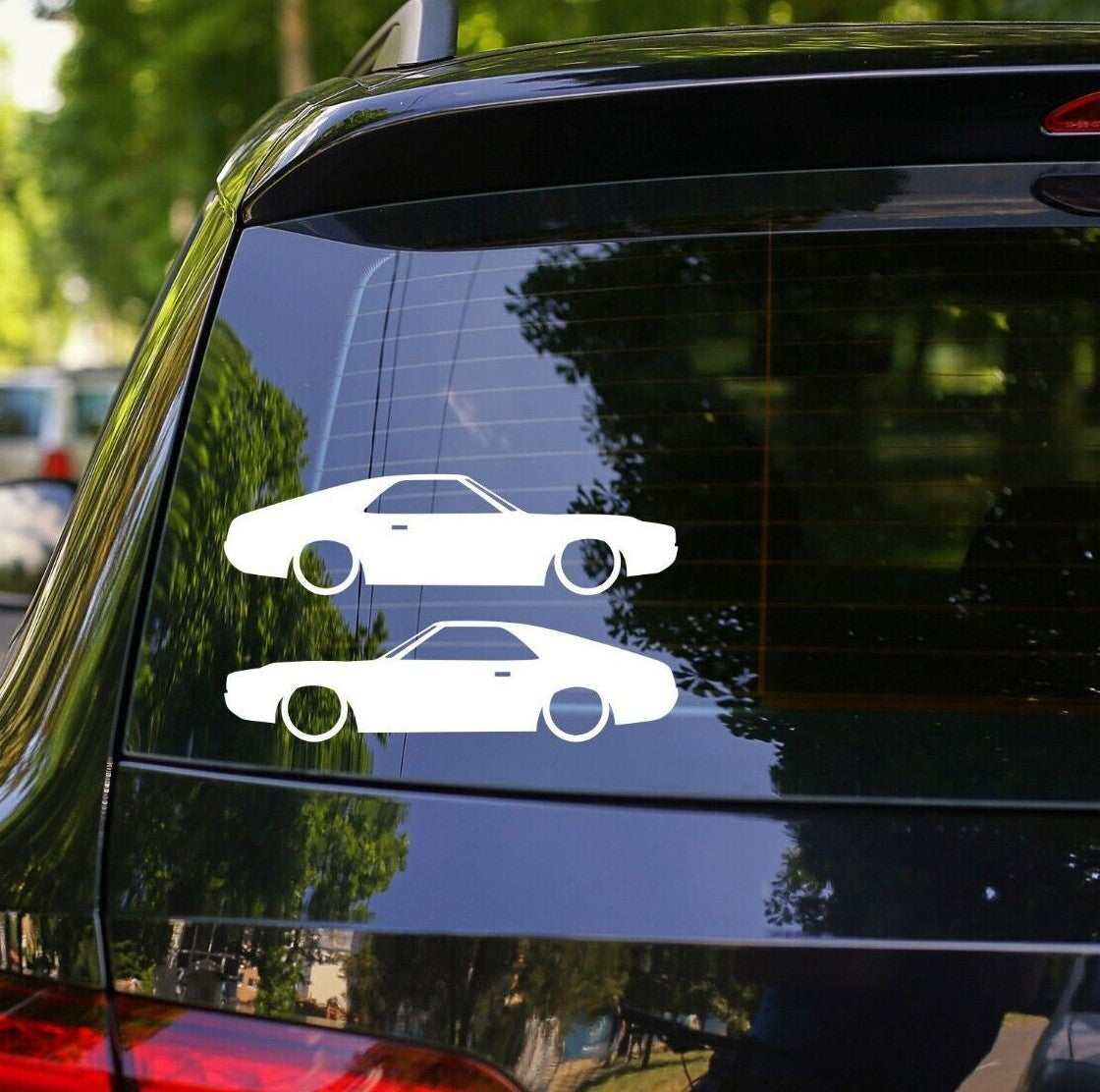 2x Classic Muscle Car Silhouette Sticker for AMC AMX