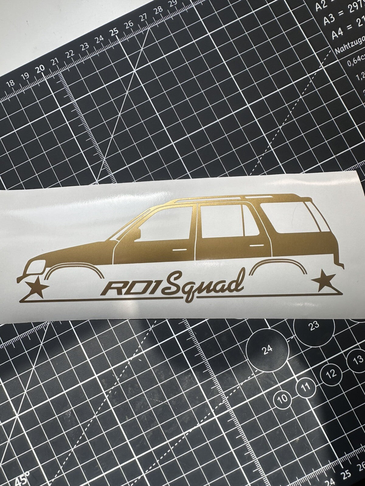 RD1 Squad SUV Silhouette Car Laptop Decal Sticker for Honda CRV 1st gen Tuning