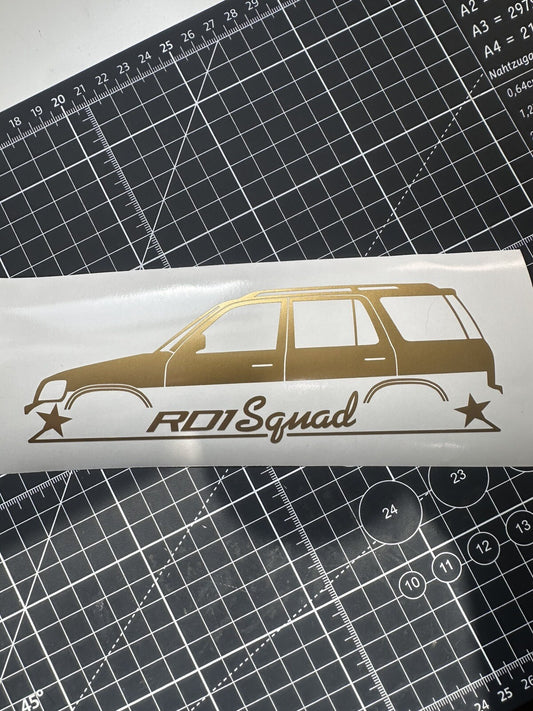 RD1 Squad SUV Silhouette Car Laptop Decal Sticker for Honda CRV 1st gen Tuning