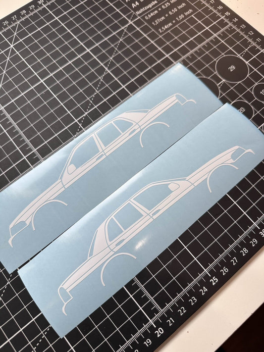 2x Car Silhouette Decal Stickers for Ford Crown Victoria 2nd gen 1998-2012