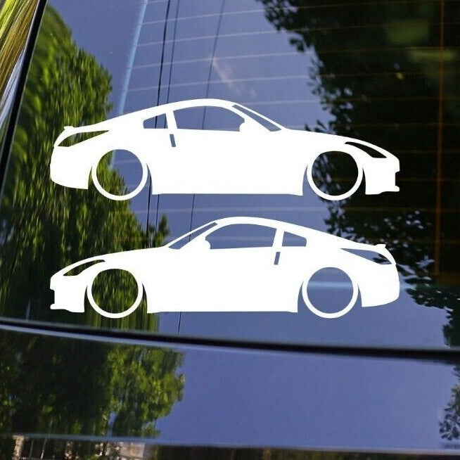 2X Lowered Car Silhouette JDM Stickers for Nissan 350Z Fairlady Z (Z33)