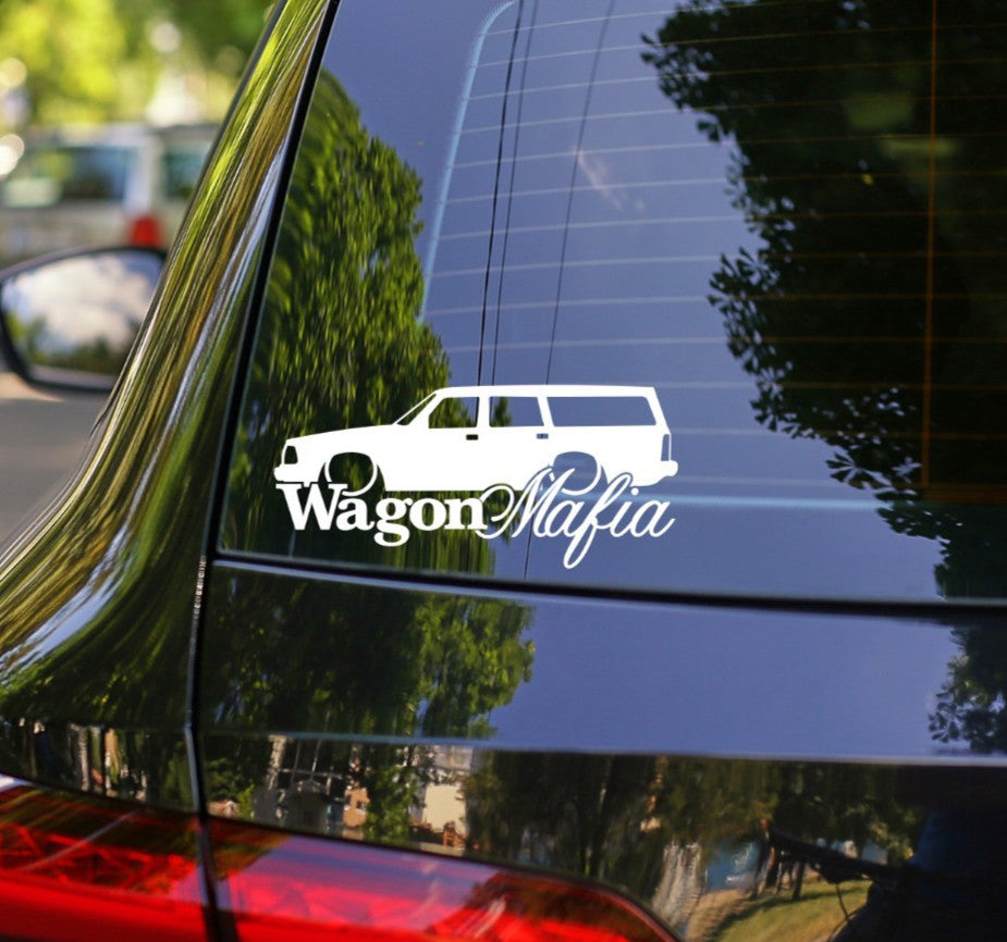 Lowered Wagon Mafia Car Decal Sticker for Volvo 240 245 Turbo Station Wagon