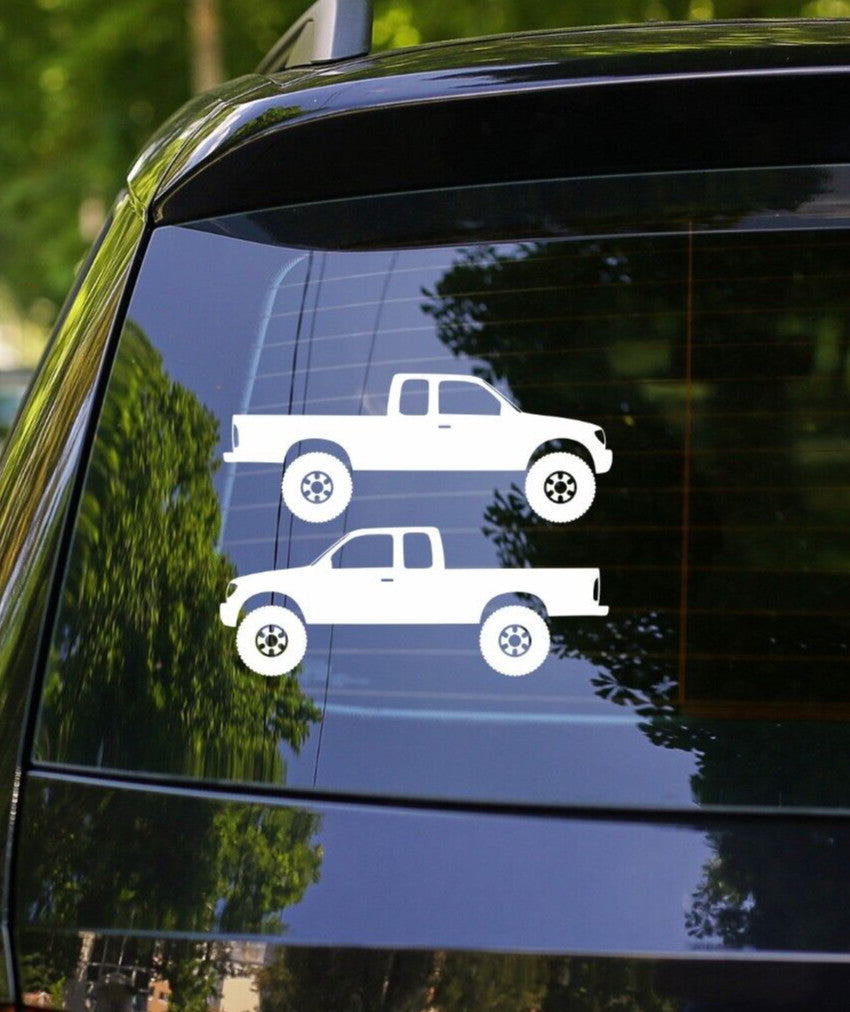 2x Lifted 4x4 Truck Decal Stickers Toyota Tacoma 1st gen Extended 1995-2004