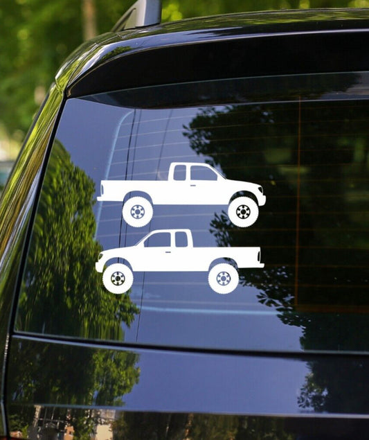 2x Lifted 4x4 Truck Decal Stickers Toyota Tacoma 1st gen Extended 1995-2004