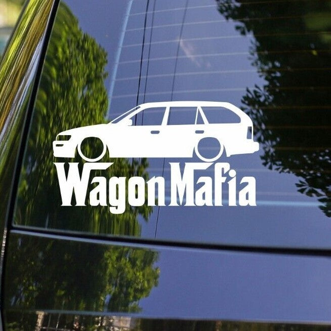 Lowered WAGON MAFIA Decal Sticker for Toyota Corolla AE102 Wagon E100 1992-1998