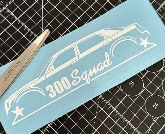 300 Squad Car Silhouette Decal Sticker for Lowered Chrysler 300c 1st gen