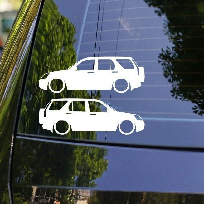 2x Lowered Car Stickers for Honda CRV 2nd gen (RD4-RD9) 02-06