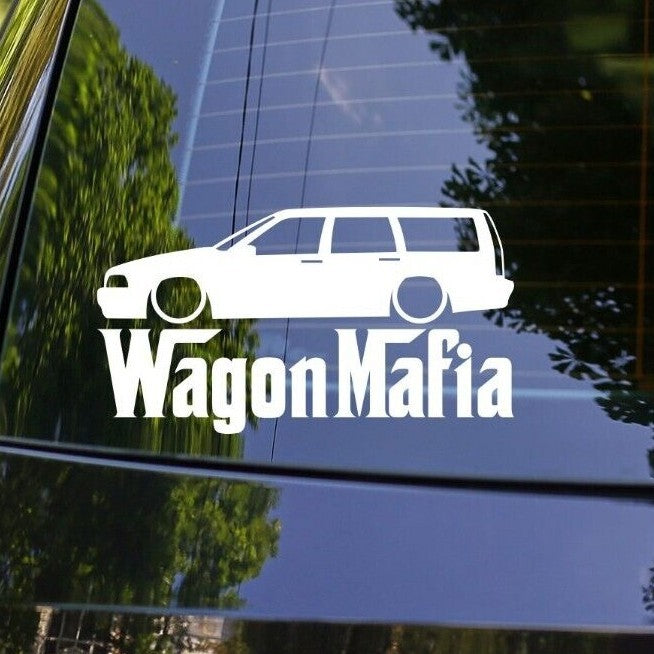 Lowered WAGON MAFIA Sticker for Volvo V70 T5 Station Wagon 1st Gen