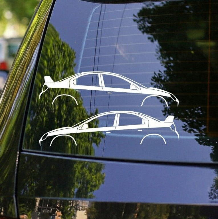 2x Sport Car Silhouette Decal Stickers for Dodge Neon SRT4 2nd gen 2003-2005