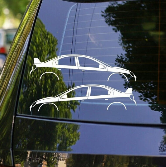 2x Sport Car Silhouette Decal Stickers for Dodge Neon SRT4 2nd gen 2003-2005