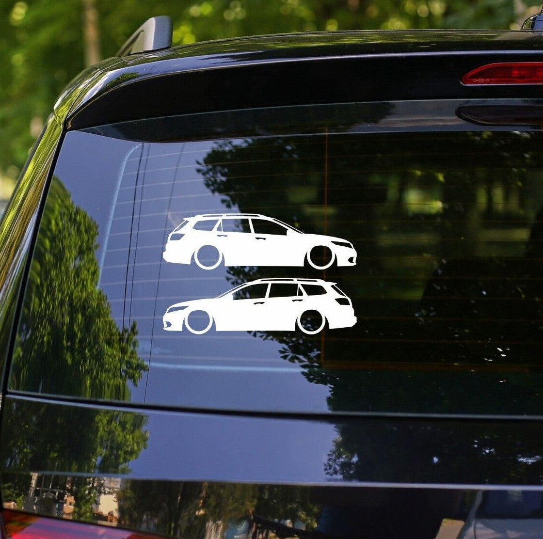 2x Lowered Car Decal Stickers for Acura TSX Sports Wagon CU2 2009-2014