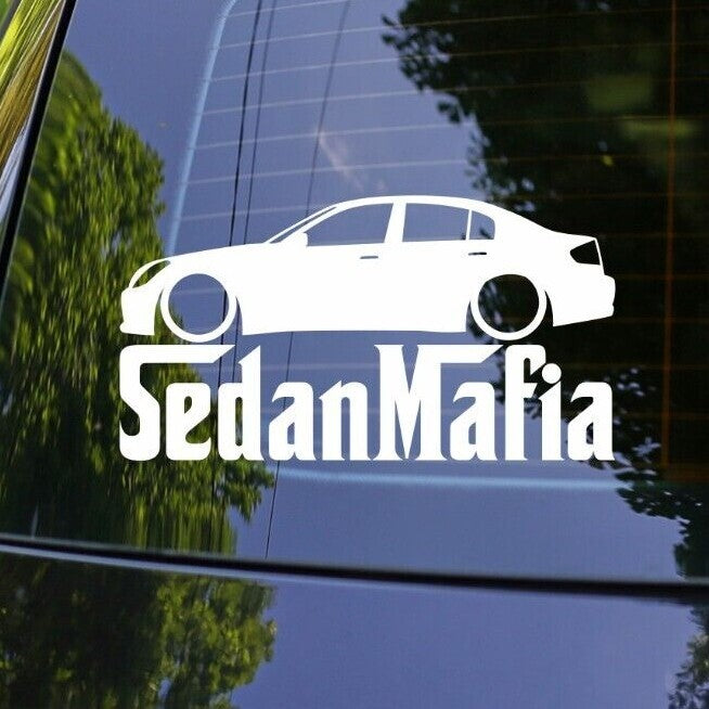 Lowered SEDAN MAFIA Car Decal Sticker for Infiniti G35 Sedan v35 USDM
