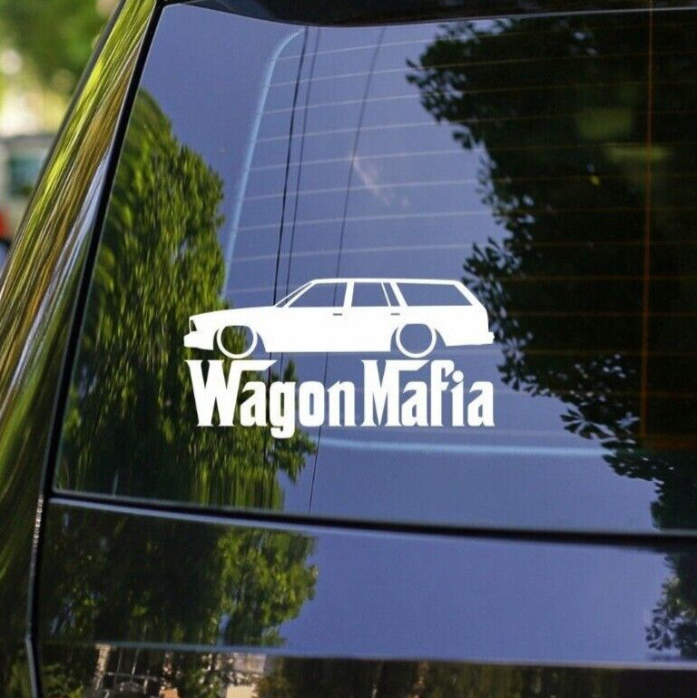 Lowered Station WAGON MAFIA Silhouette Decal Sticker for Chevrolet Malibu G-Body